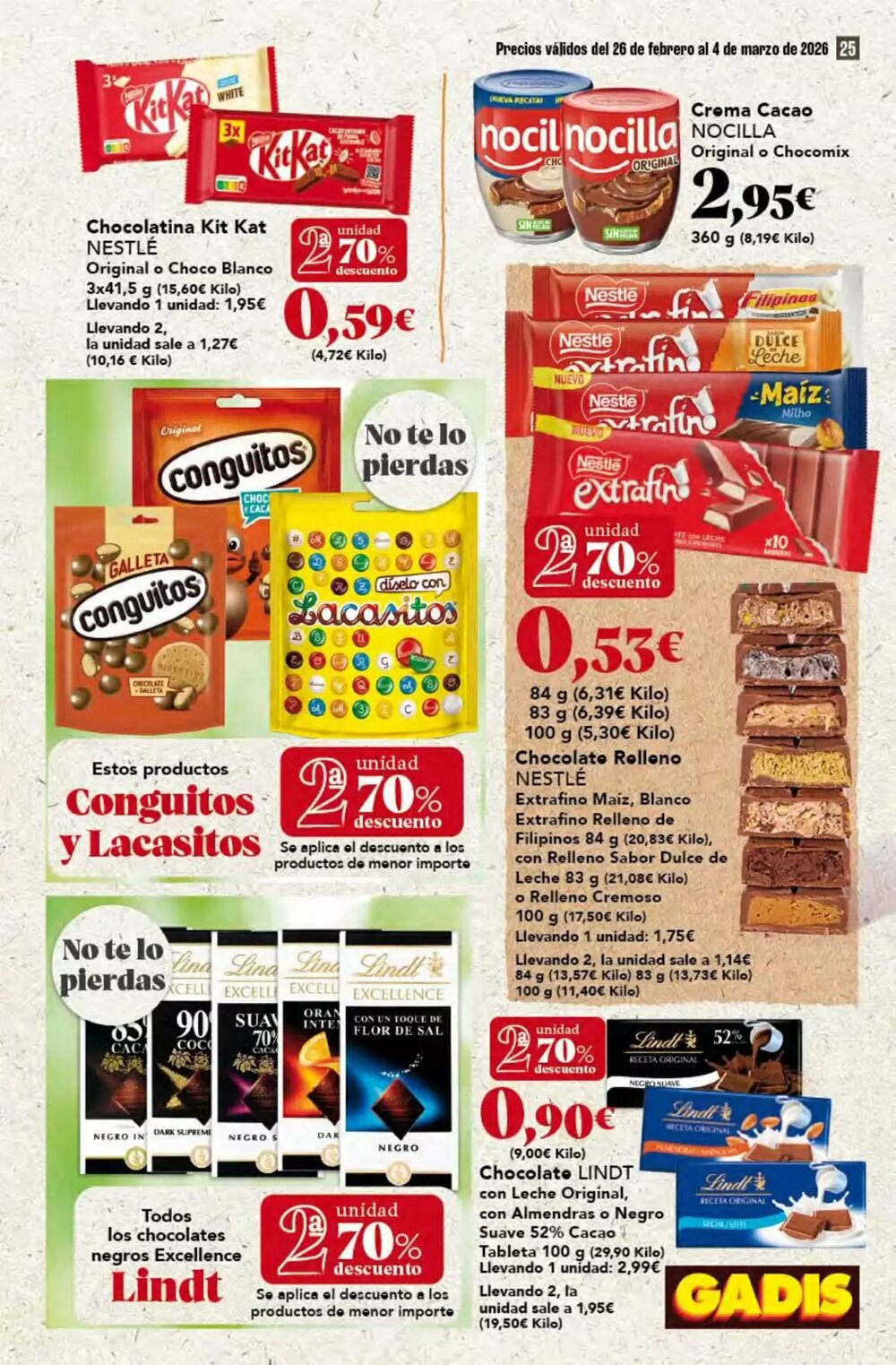 Folleto promocional de Gadis válido desde el 26/02/2026 - Página 25.