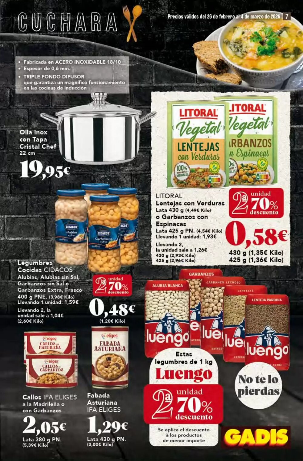 Folleto promocional de Gadis válido desde el 26/02/2026 - Página 7.