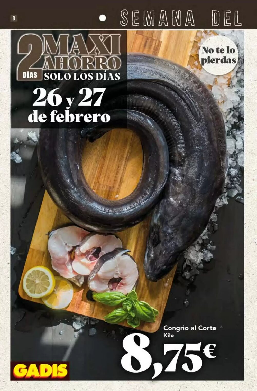 Folleto promocional de Gadis válido desde el 26/02/2026 - Página 8.