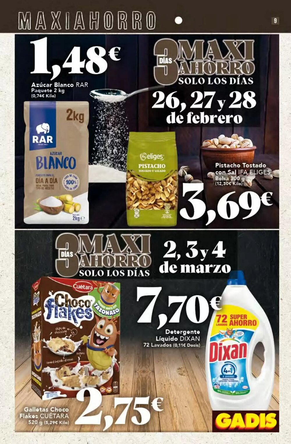 Folleto promocional de Gadis válido desde el 26/02/2026 - Página 9.