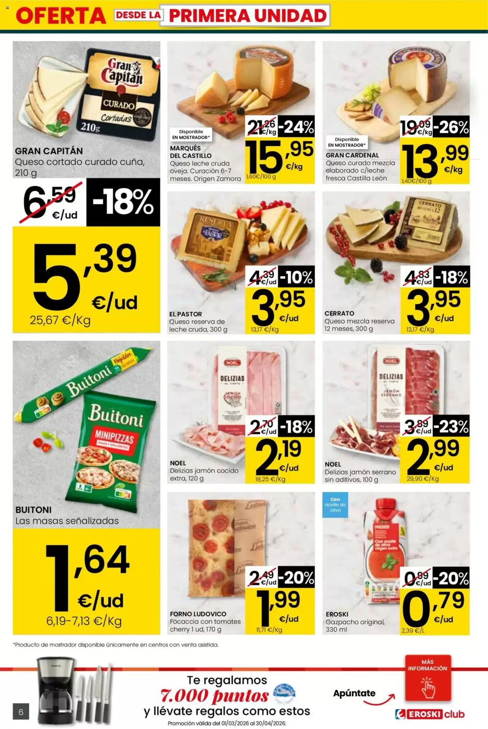 Folleto promocional de Eroski válido desde el 26/02/2026 - Página 6.
