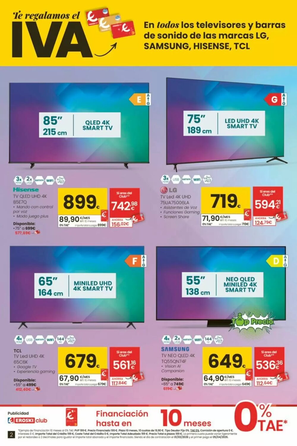 Folleto promocional de Eroski válido desde el 26/02/2026 - Página 2.