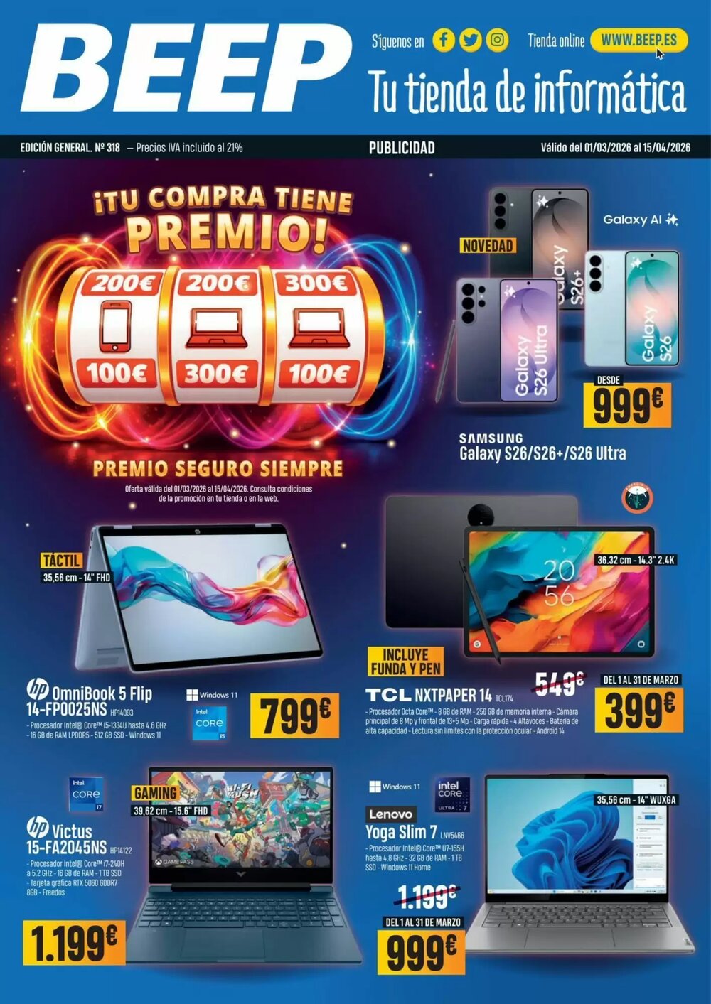Folleto promocional de Beep válido desde el 01/03/2026 - Página 1.