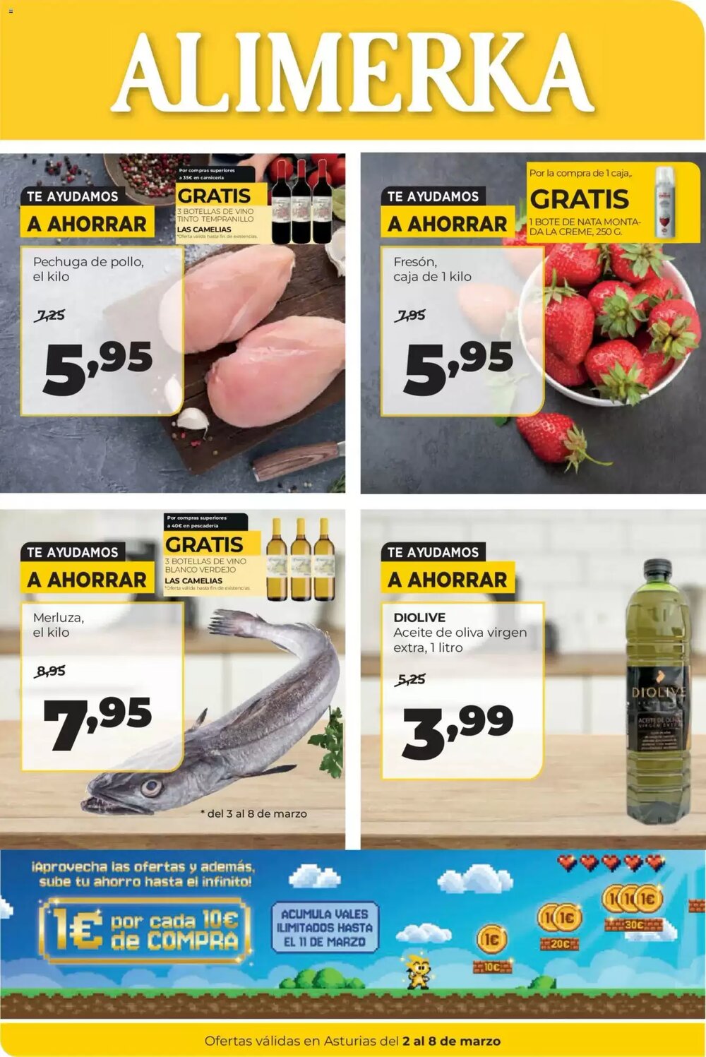 Folleto promocional de Alimerka válido desde el 02/03/2026 - Página 1.