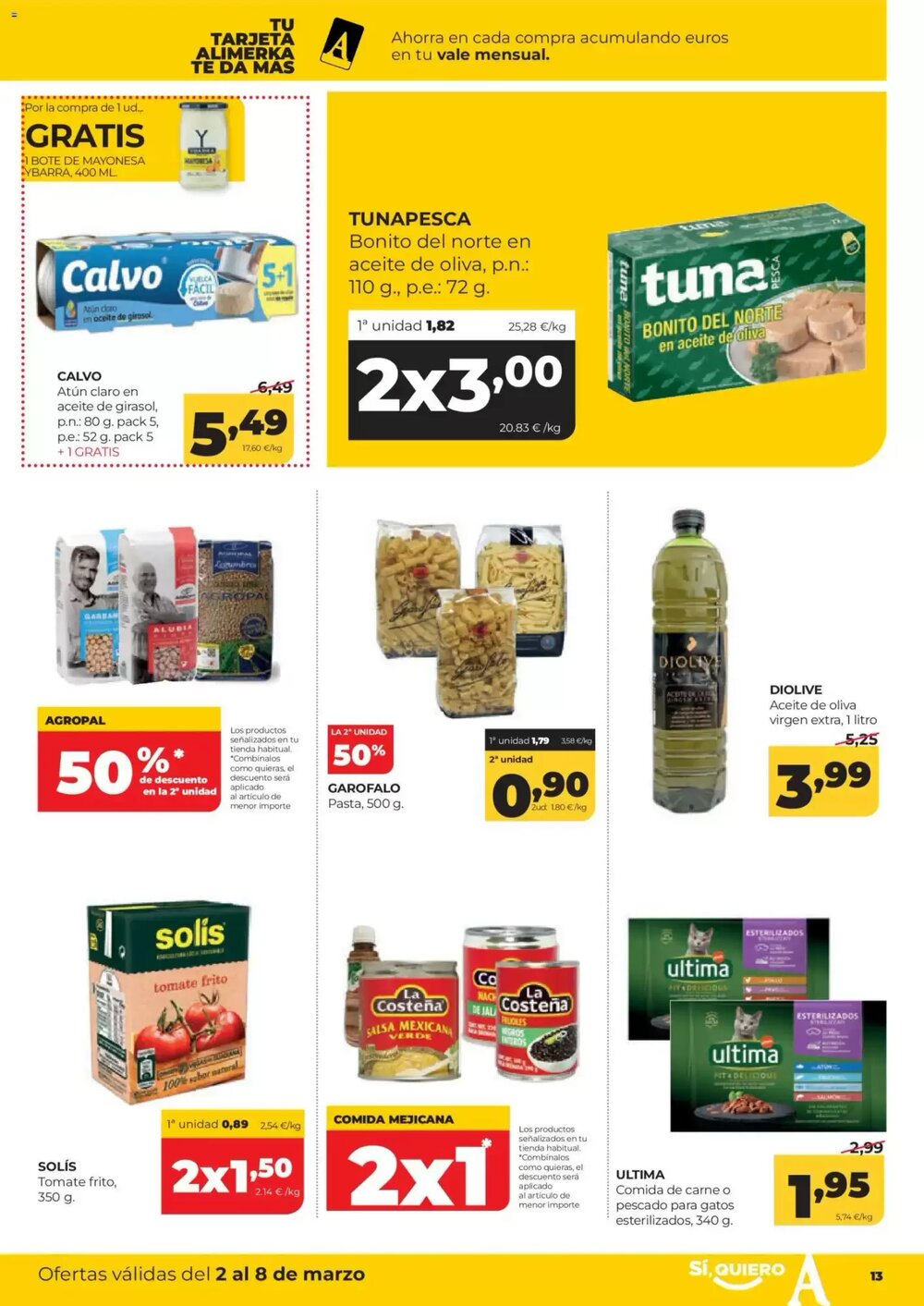 Folleto promocional de Alimerka válido desde el 02/03/2026 - Página 13.