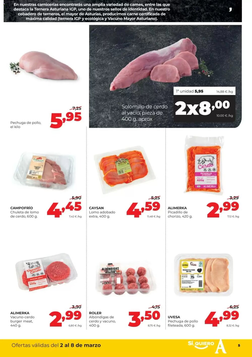 Folleto promocional de Alimerka válido desde el 02/03/2026 - Página 5.