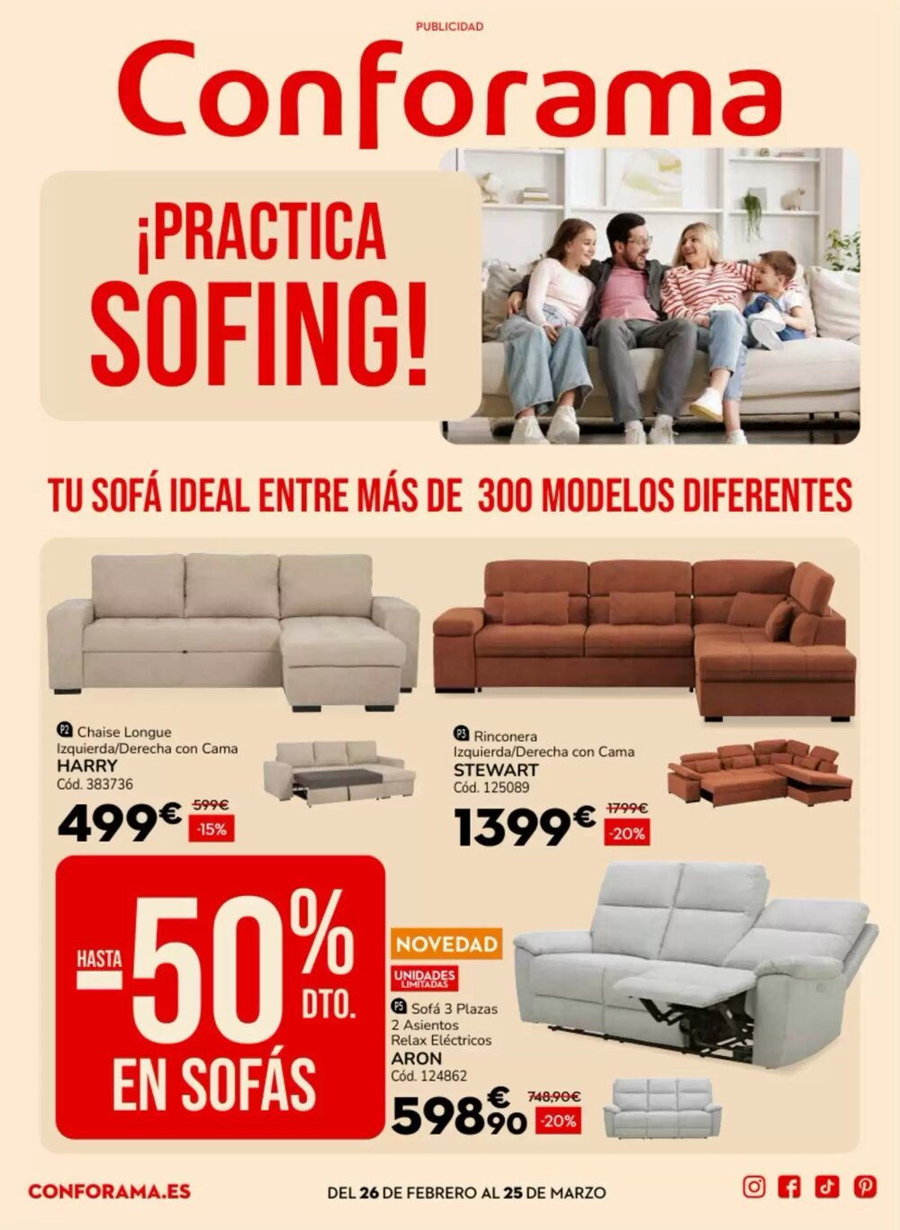 Folleto promocional de Conforama válido desde el 03/03/2026 - Página 1.