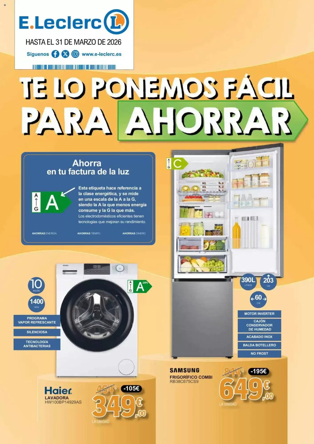 Folleto promocional de E.Leclerc válido desde el 03/03/2026 - Página 1.