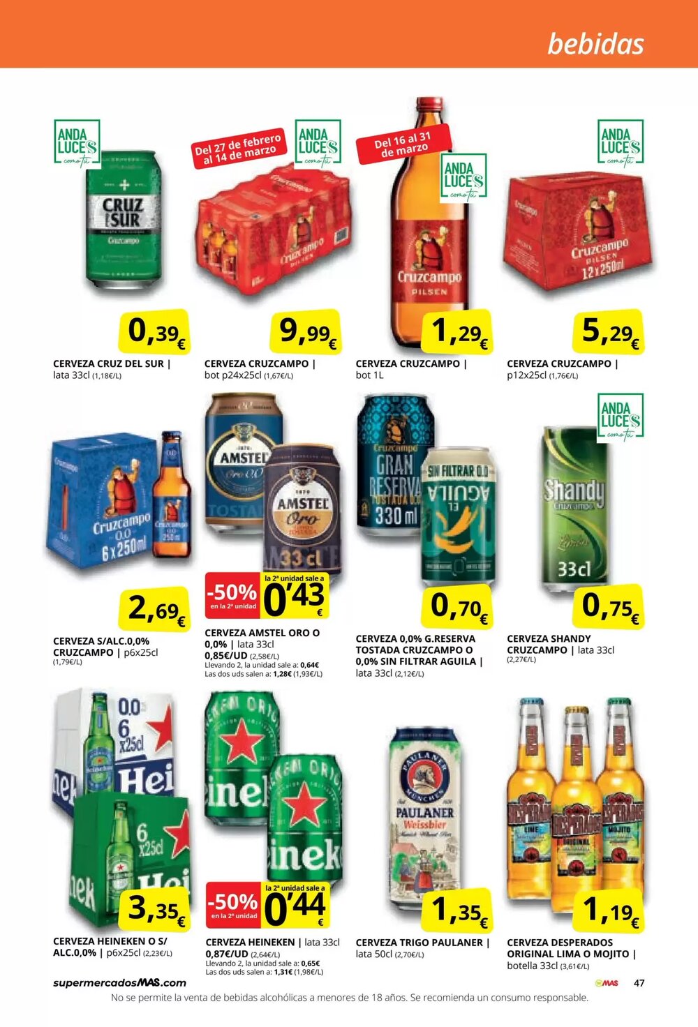 Folleto promocional de MAS válido desde el 03/03/2026 - Página 47.