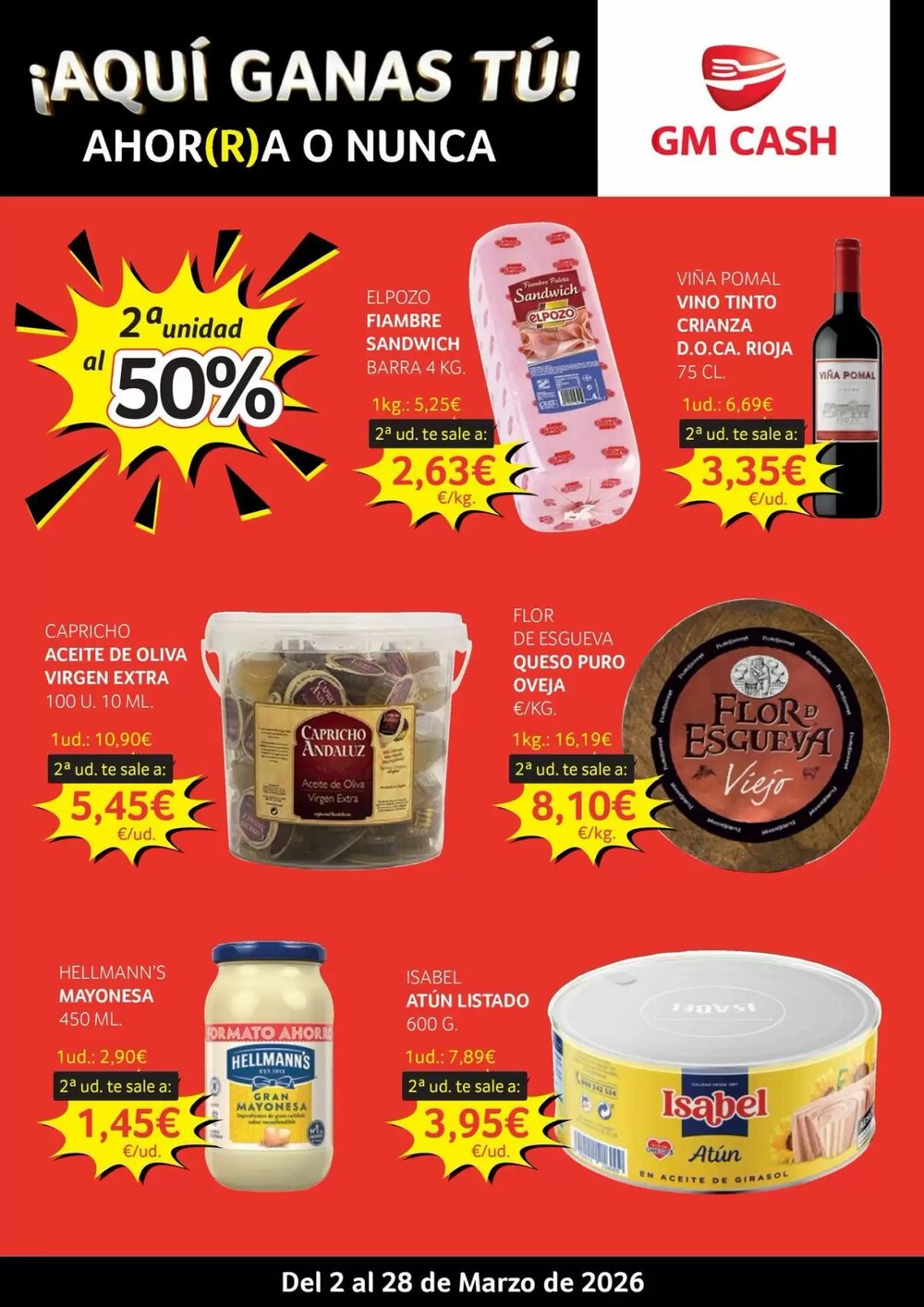 Folleto promocional de GM Cash & Carry válido desde el 04/03/2026 - Página 1.