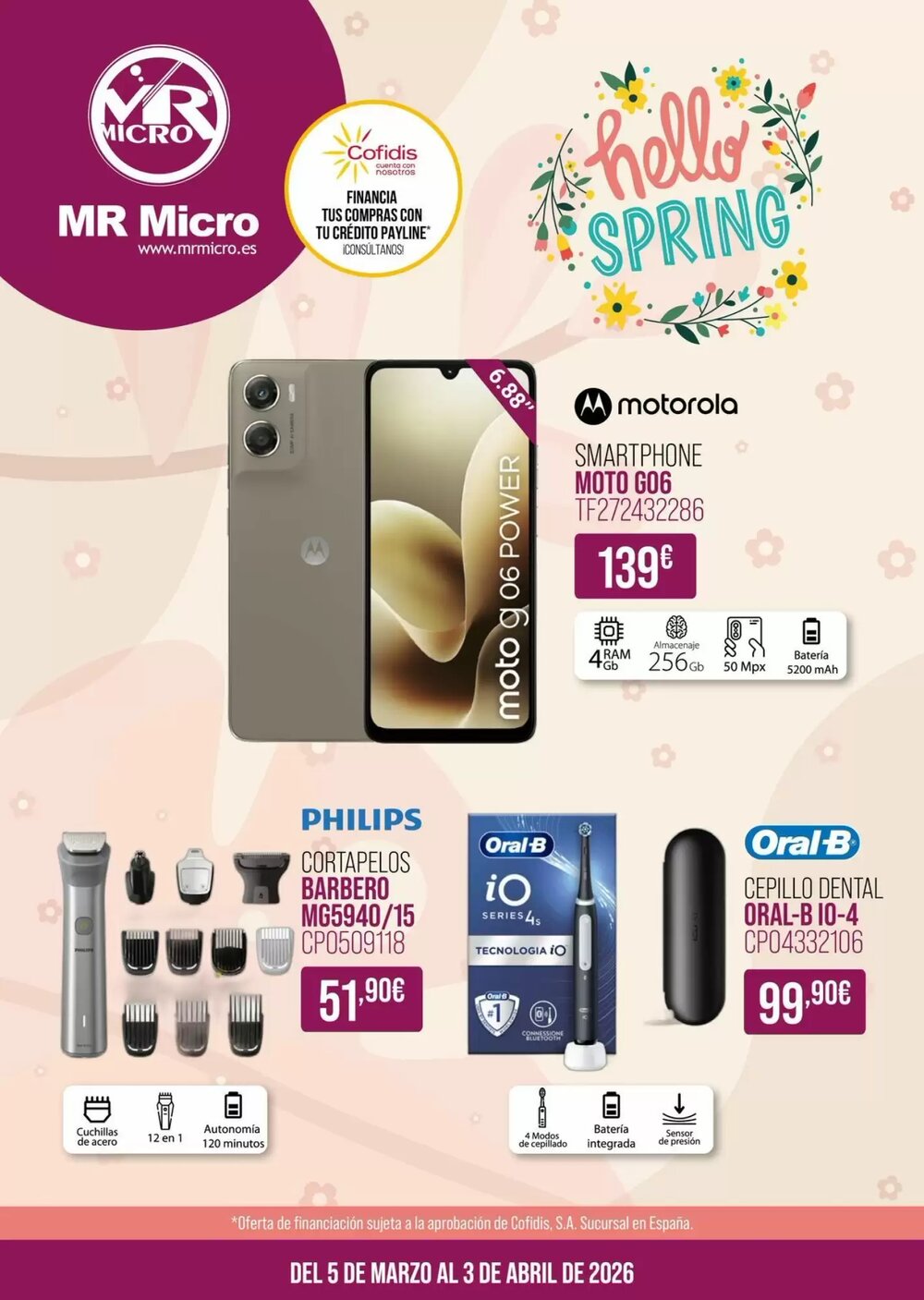 Folleto promocional de MR Micro válido desde el 06/03/2026 - Página 1.