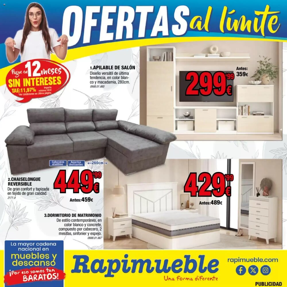 Folleto promocional de Rapimueble válido desde el 13/03/2026 - Página 1.