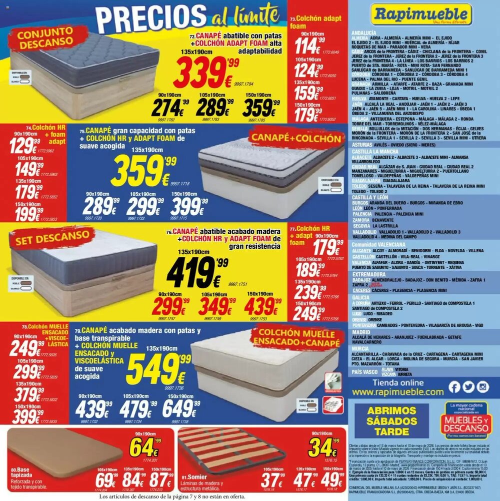Folleto promocional de Rapimueble válido desde el 13/03/2026 - Página 8.