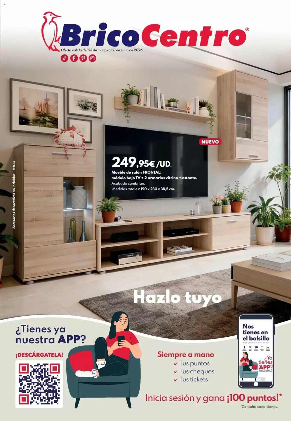 Folleto promocional de BricoCentro válido desde el 23/03/2026 - Página 1.