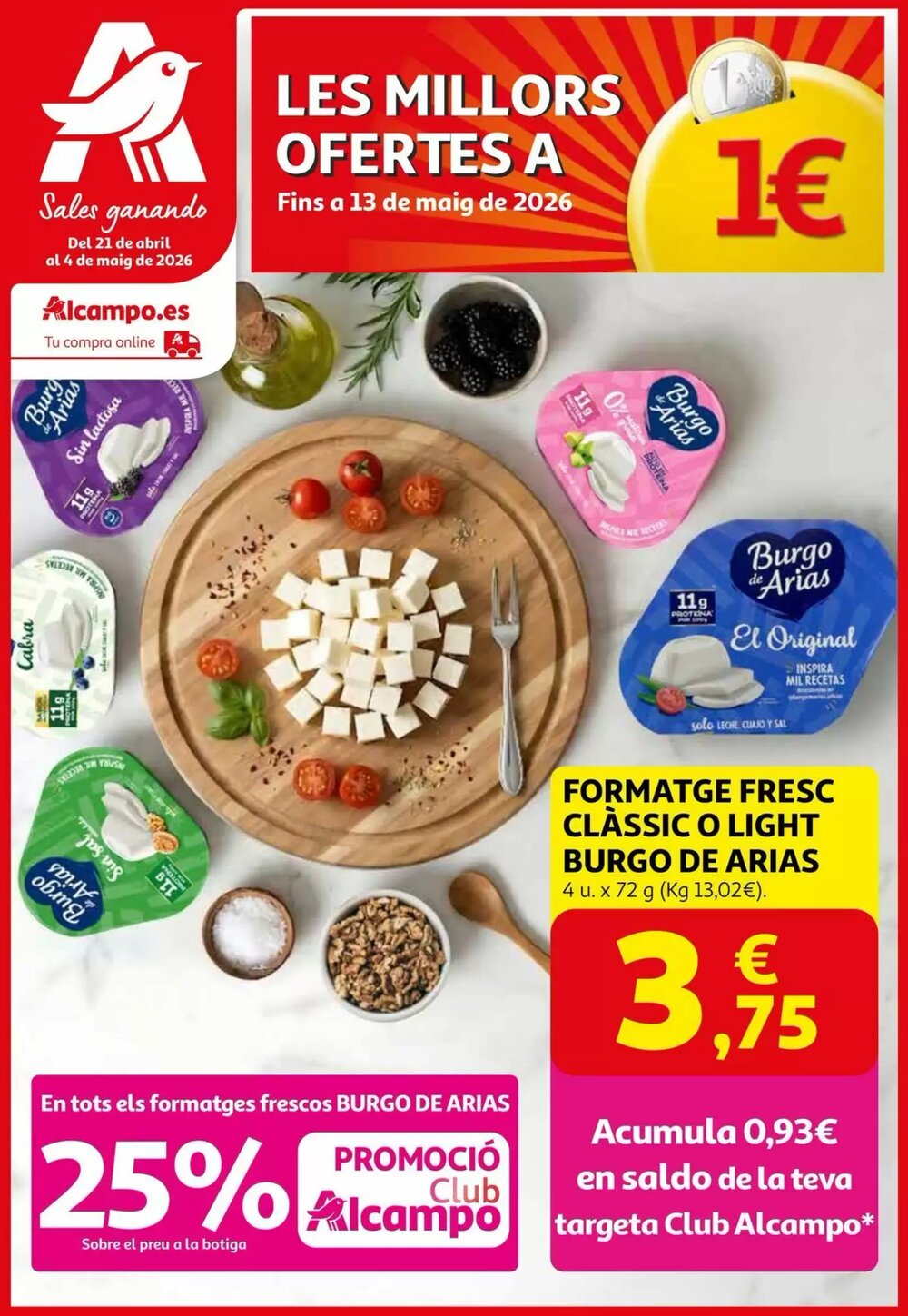 Folleto promocional de Alcampo válido desde el 22/04/2026 - Página 1.