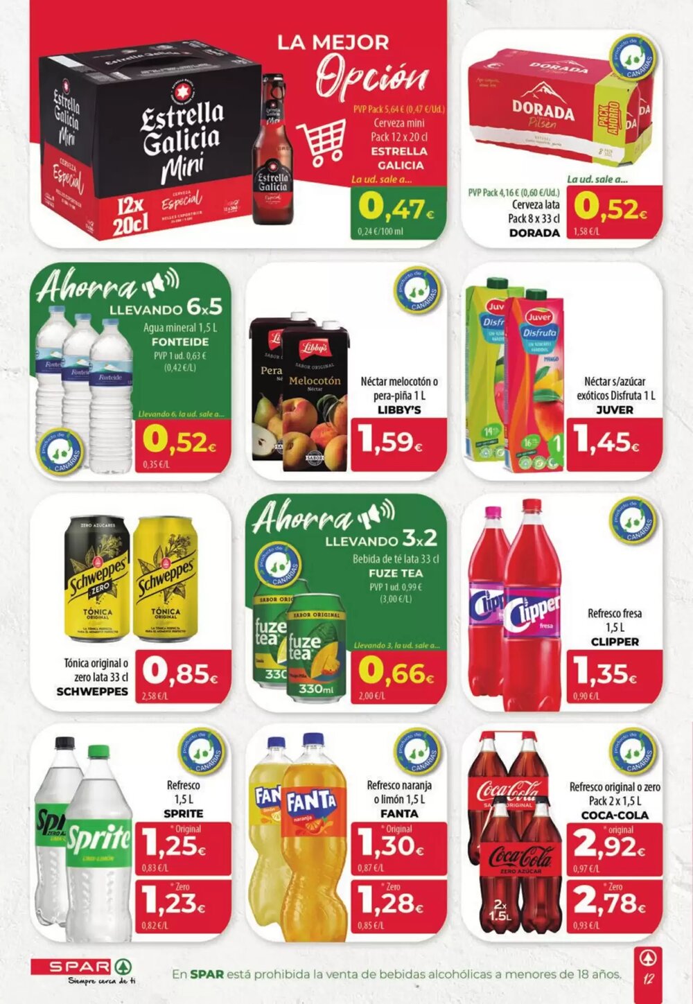 Folleto promocional de Spar Tenerife válido desde el 23/04/2026 - Página 12.
