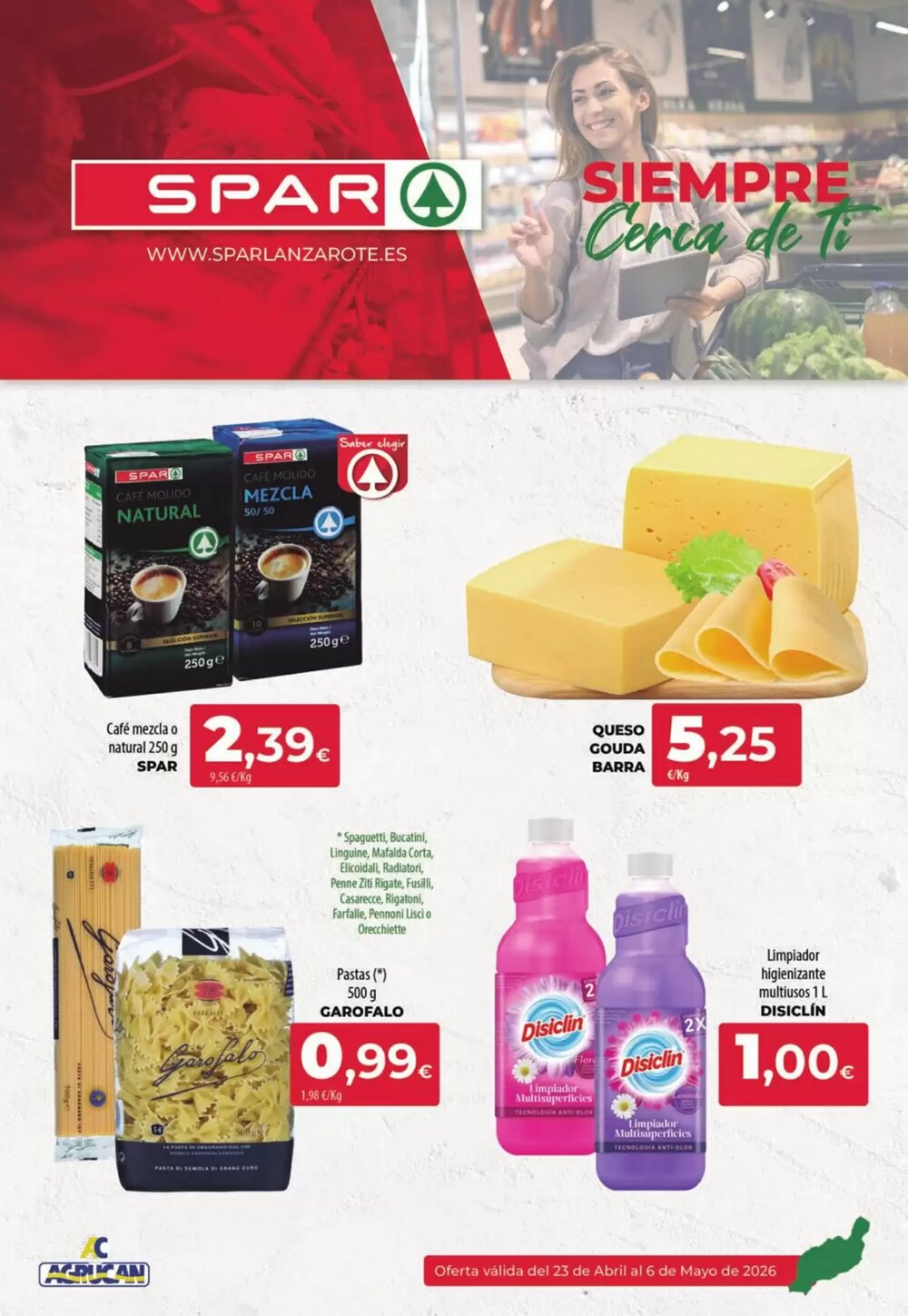 Folleto promocional de Spar válido desde el 23/04/2026 - Página 1.