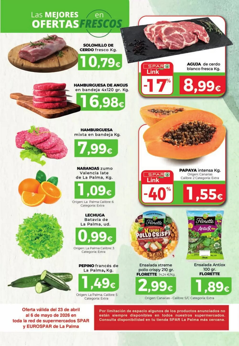 Folleto promocional de Spar La Palma válido desde el 23/04/2026 - Página 16.