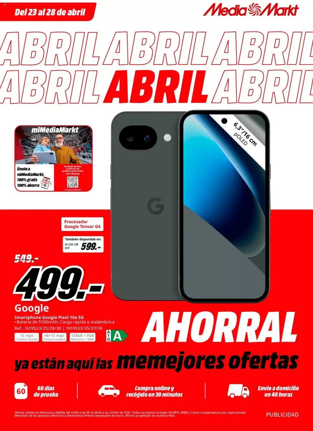 Folleto promocional de MediaMarkt válido desde el 23/04/2026 - Página 1.