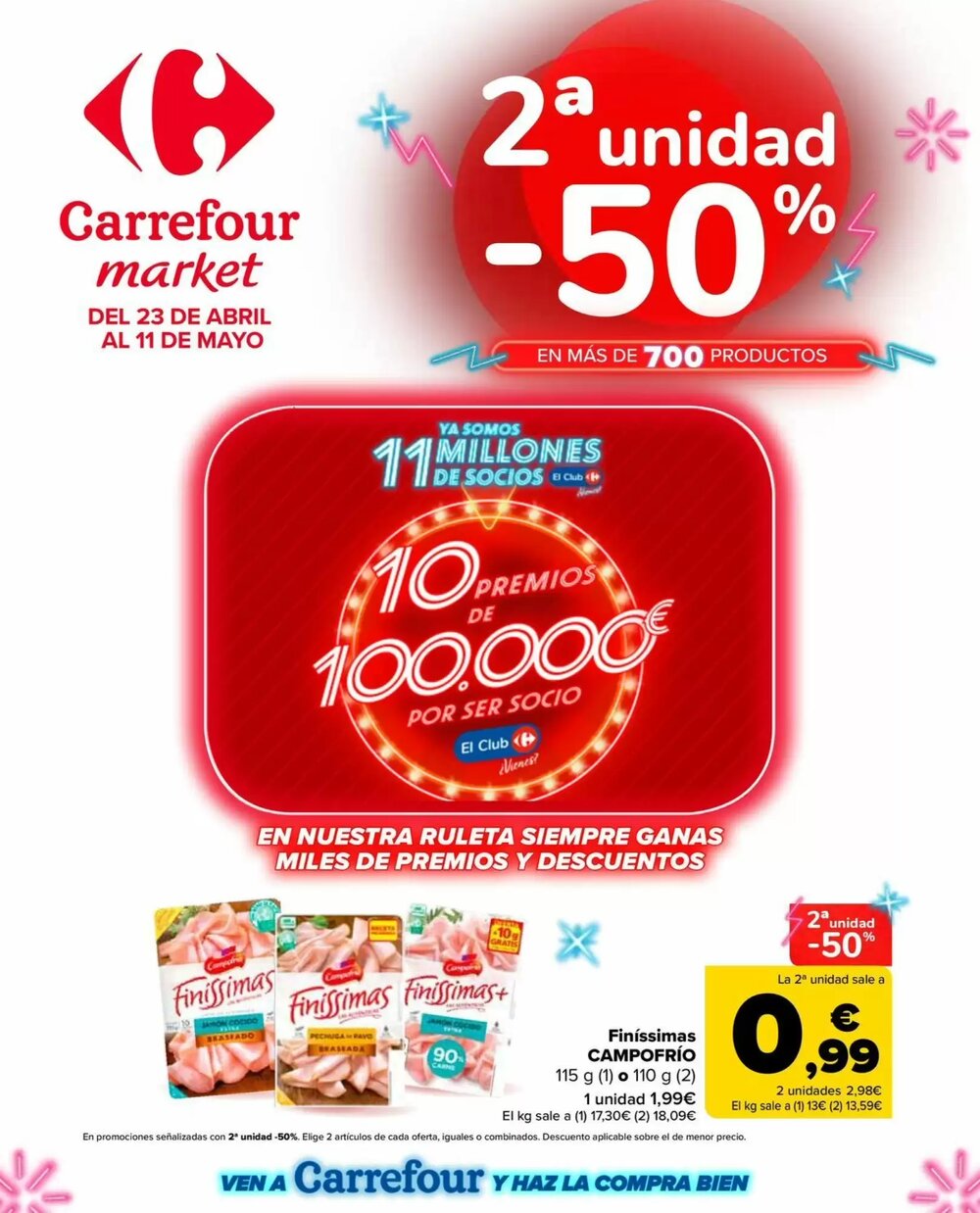 Folleto promocional de Carrefour Market válido desde el 23/04/2026 - Página 1.