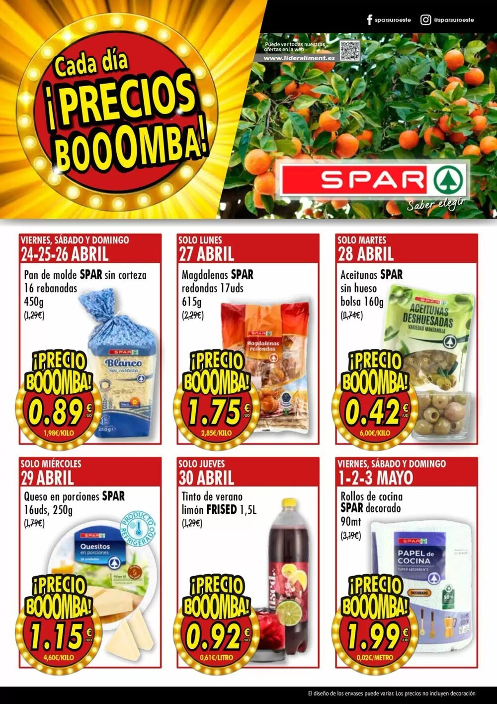 Folleto promocional de Spar válido desde el 24/04/2026 - Página 1.