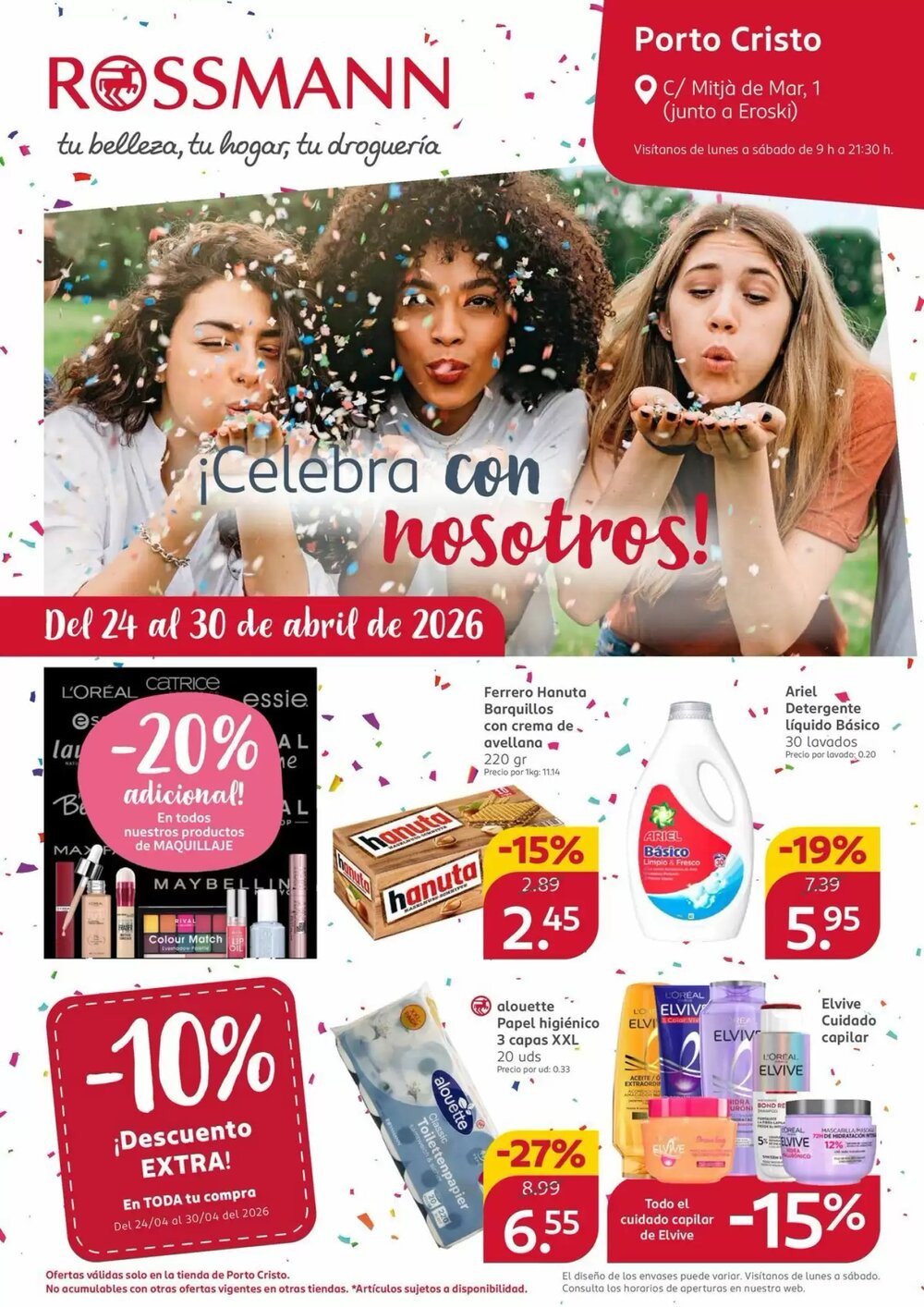 Folleto promocional de Rossmann válido desde el 24/04/2026 - Página 1.