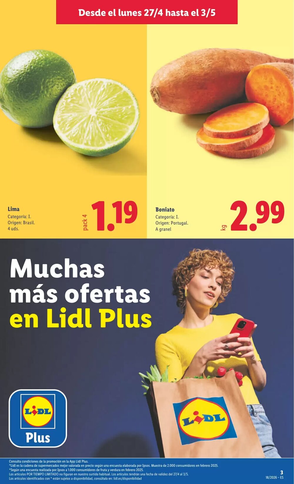 Folleto promocional de Lidl válido desde el 27/04/2026 - Página 3.