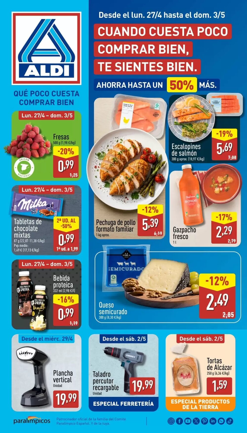 Folleto promocional de ALDI válido desde el 27/04/2026 - Página 1.