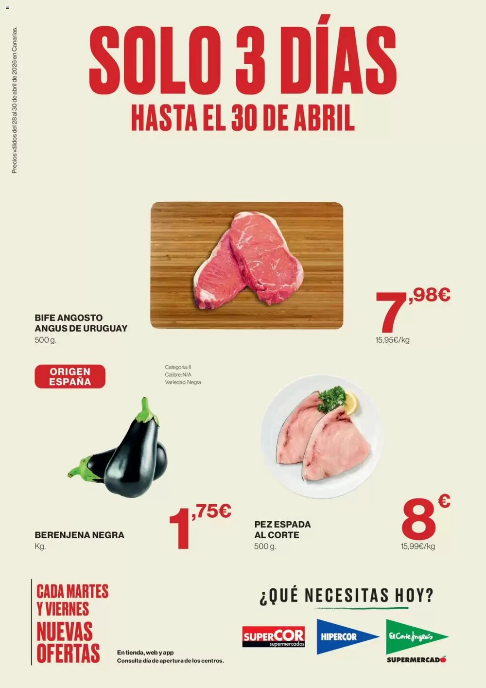 Folleto promocional de Supercor válido desde el 28/04/2026 - Página 1.