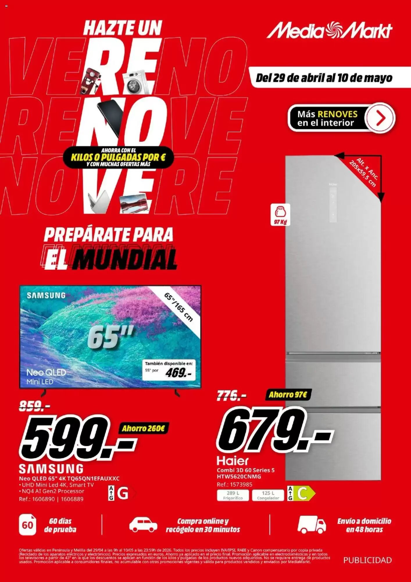 Folleto promocional de MediaMarkt válido desde el 29/04/2026 - Página 1.