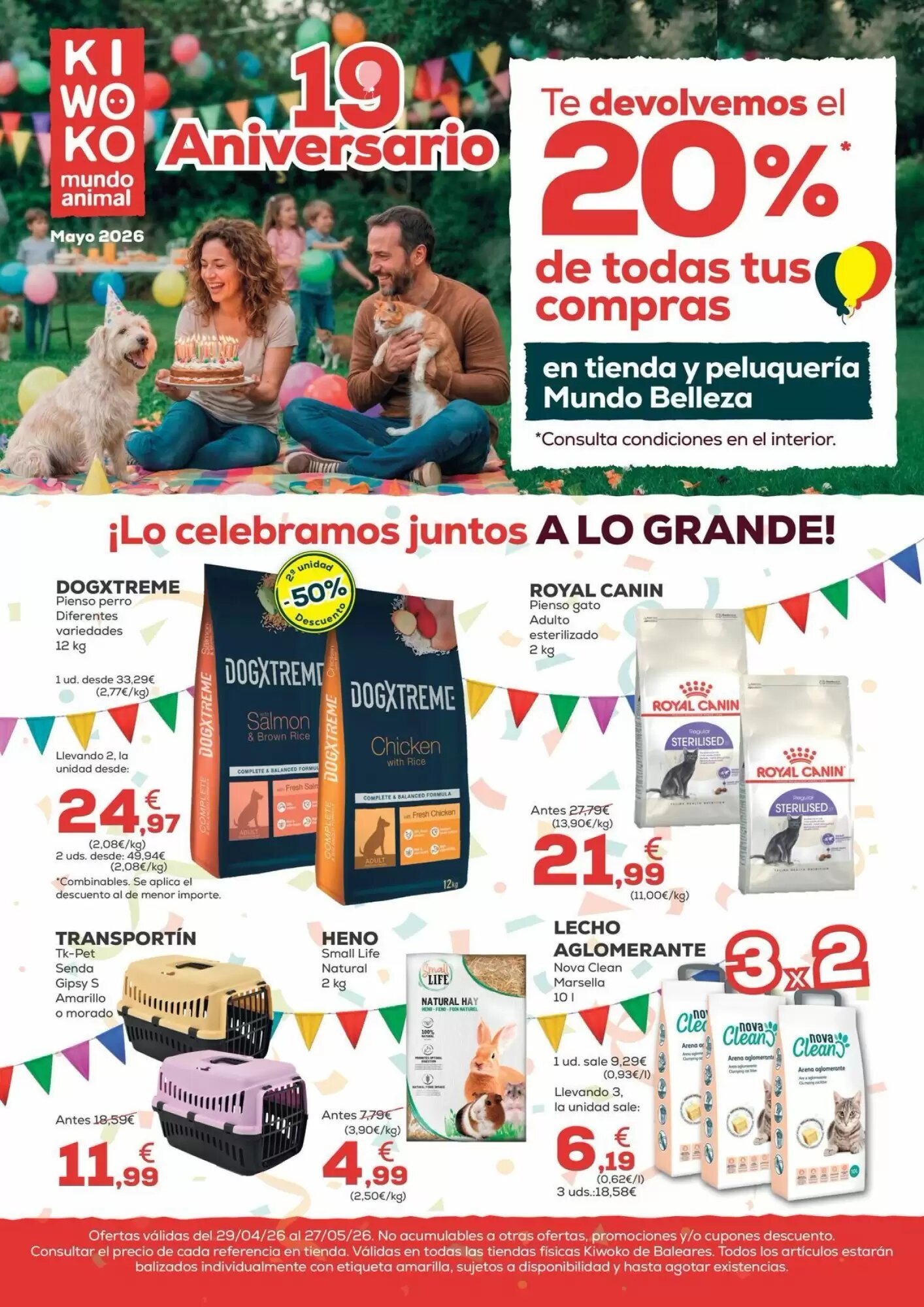 Folleto promocional de Kiwoko válido desde el 29/04/2026 - Página 1.