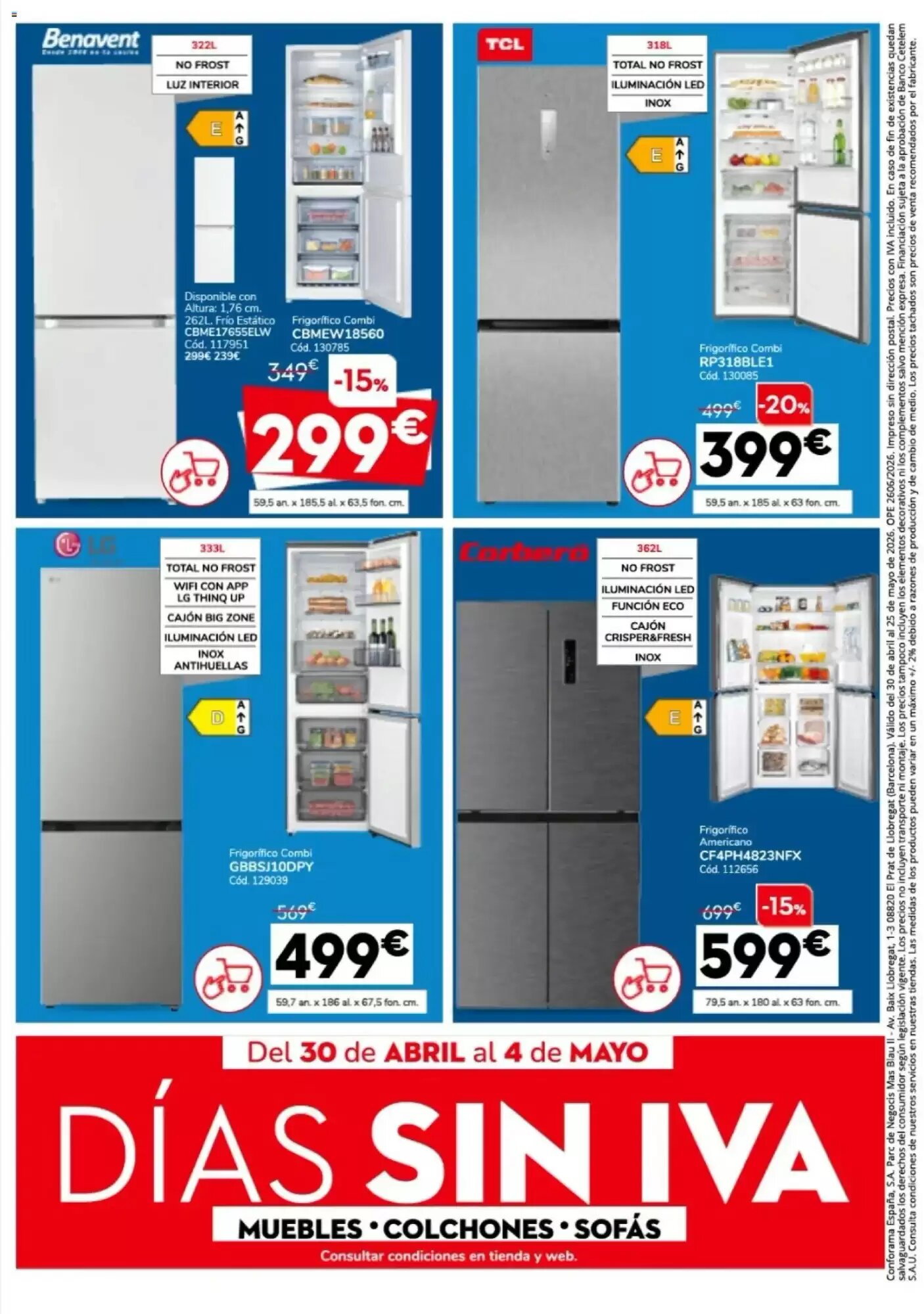 Folleto promocional de Conforama válido desde el 30/04/2026 - Página 16.