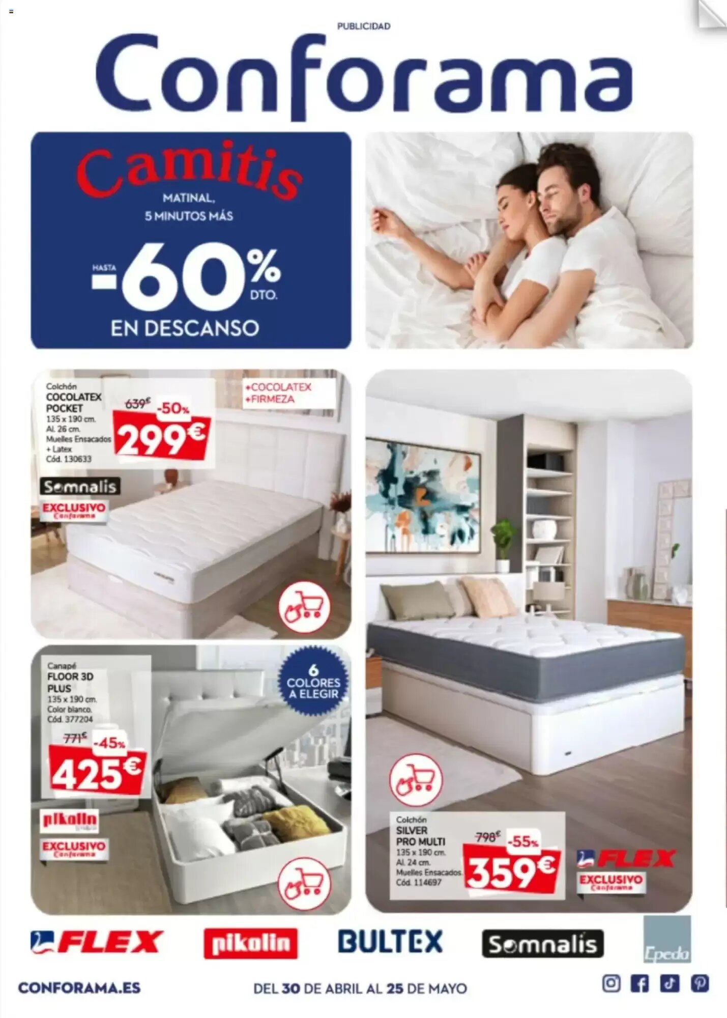 Folleto promocional de Conforama válido desde el 30/04/2026 - Página 1.