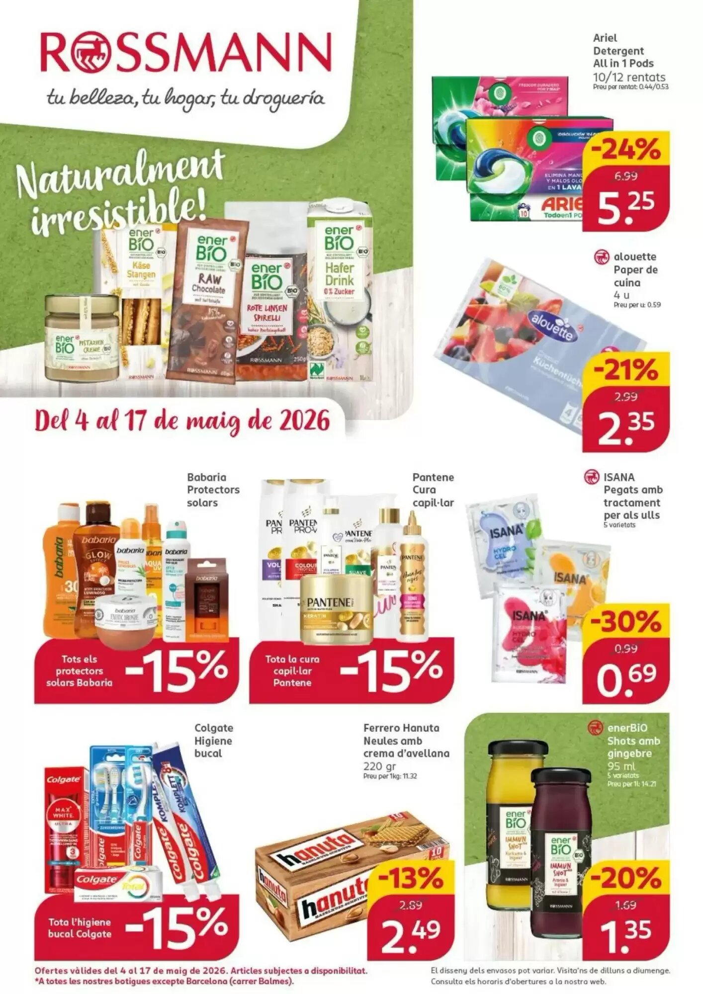 Folleto promocional de Rossmann válido desde el 04/05/2026 - Página 1.