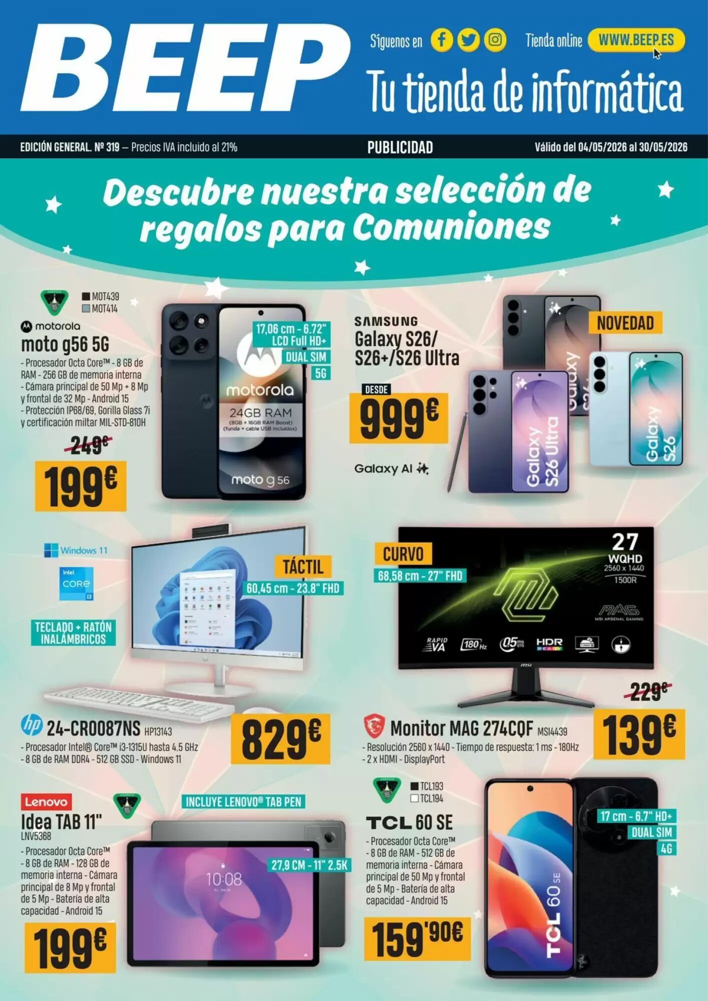 Folleto promocional de Beep válido desde el 05/05/2026 - Página 1.