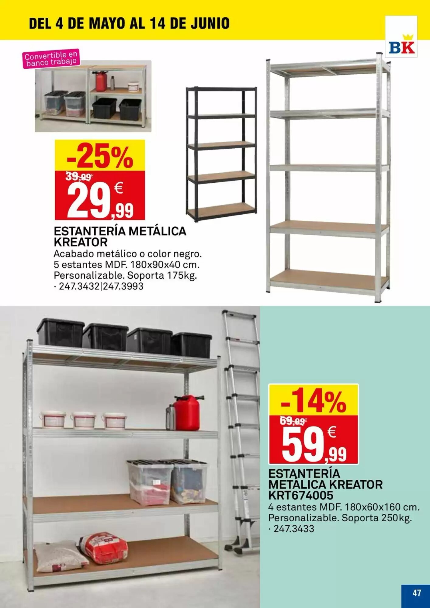 Folleto promocional de Bricoking válido desde el 05/05/2026 - Página 47.