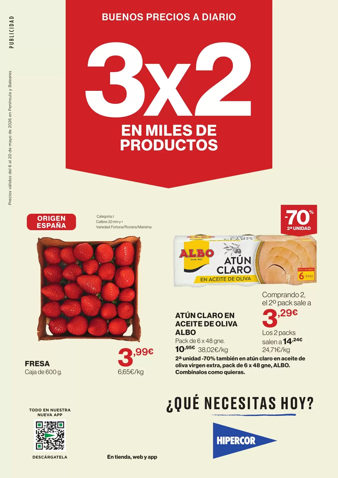 Folleto promocional de Hipercor válido desde el 06/05/2026 - Página 1.