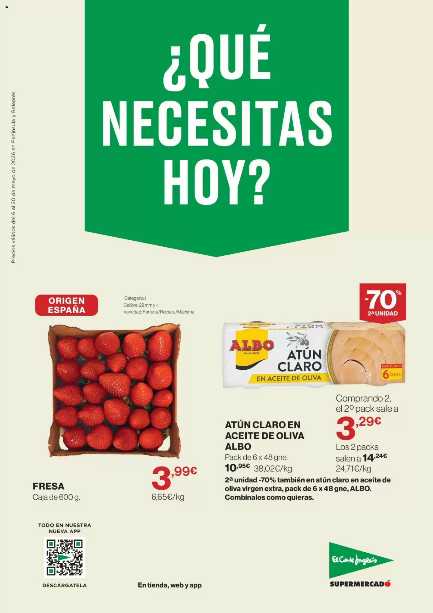 Folleto promocional de El Corte Inglés válido desde el 06/05/2026 - Página 1.