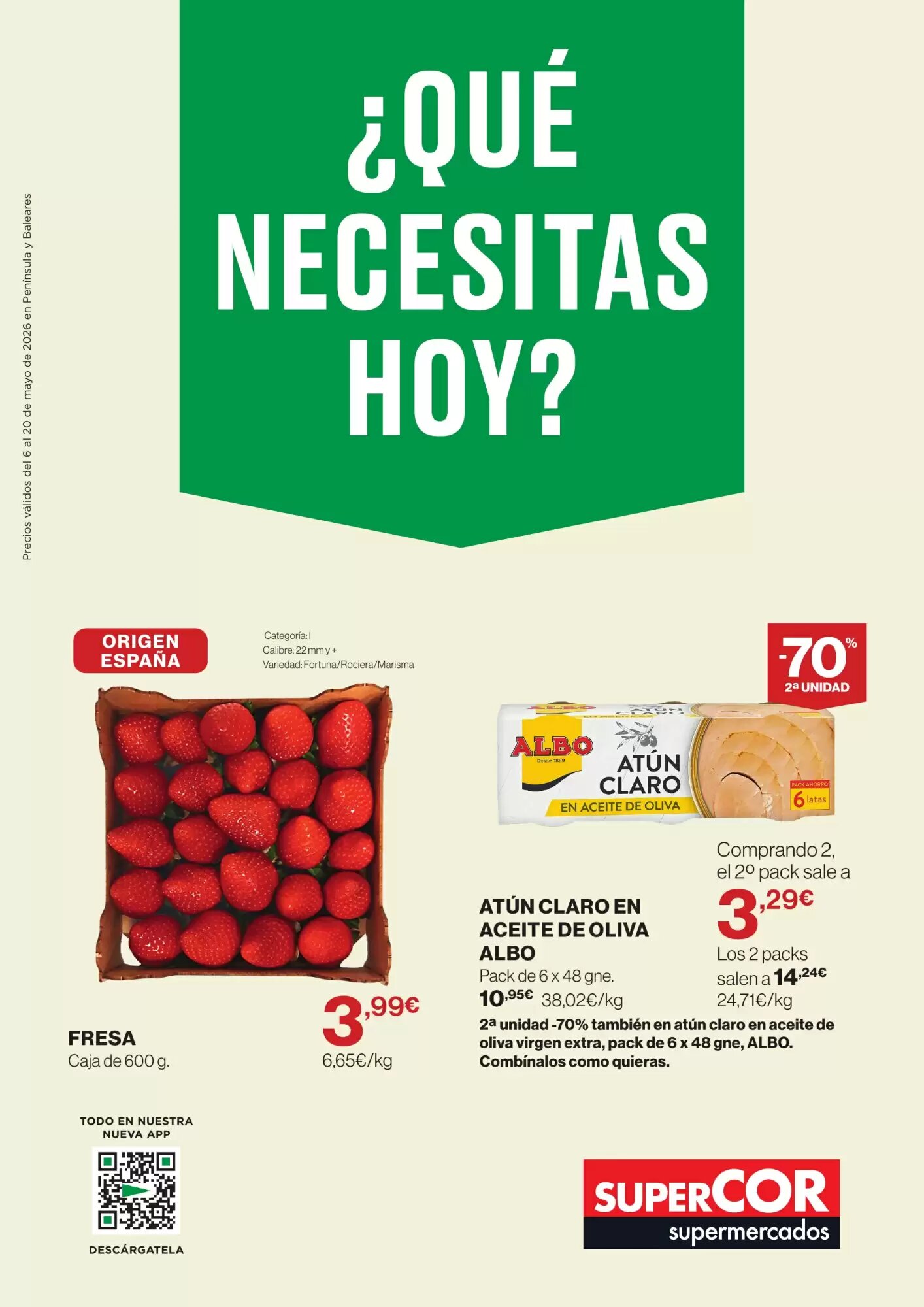 Folleto promocional de Supercor válido desde el 06/05/2026 - Página 1.
