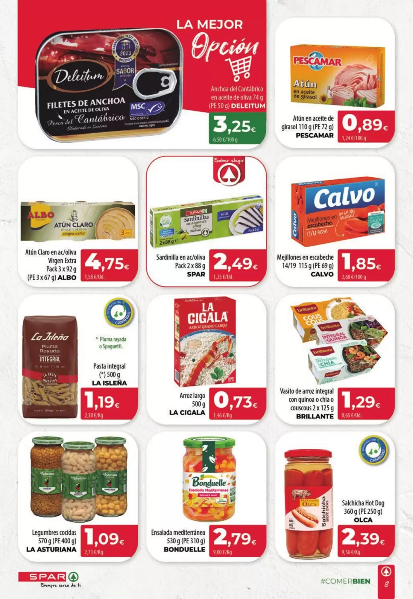 Folleto promocional de Spar Tenerife válido desde el 07/05/2026 - Página 8.