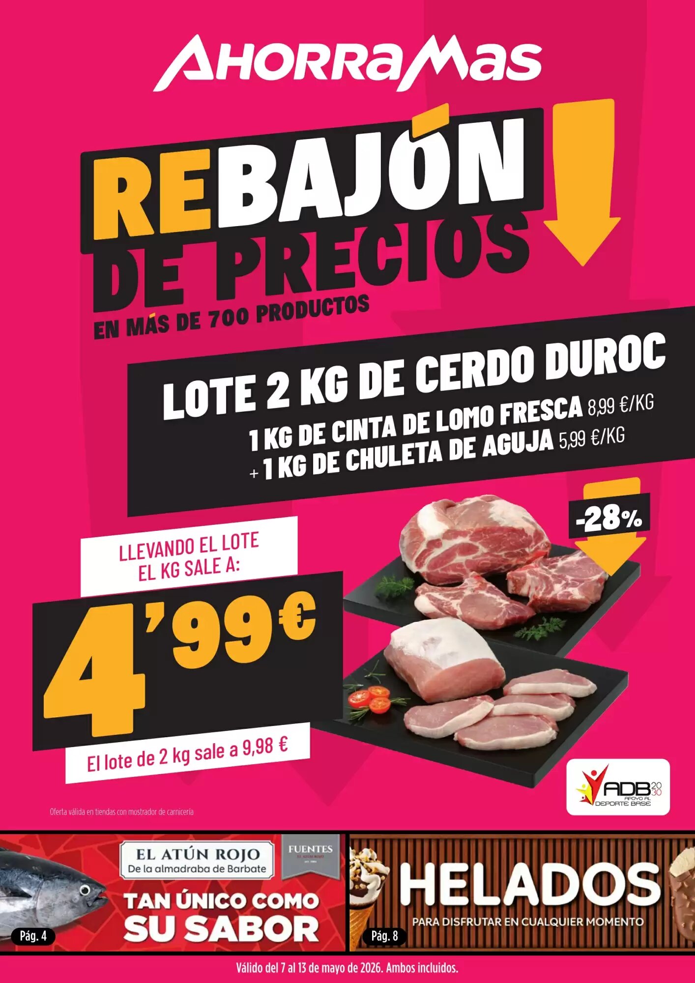 Folleto promocional de AhorraMas válido desde el 07/05/2026 - Página 1.