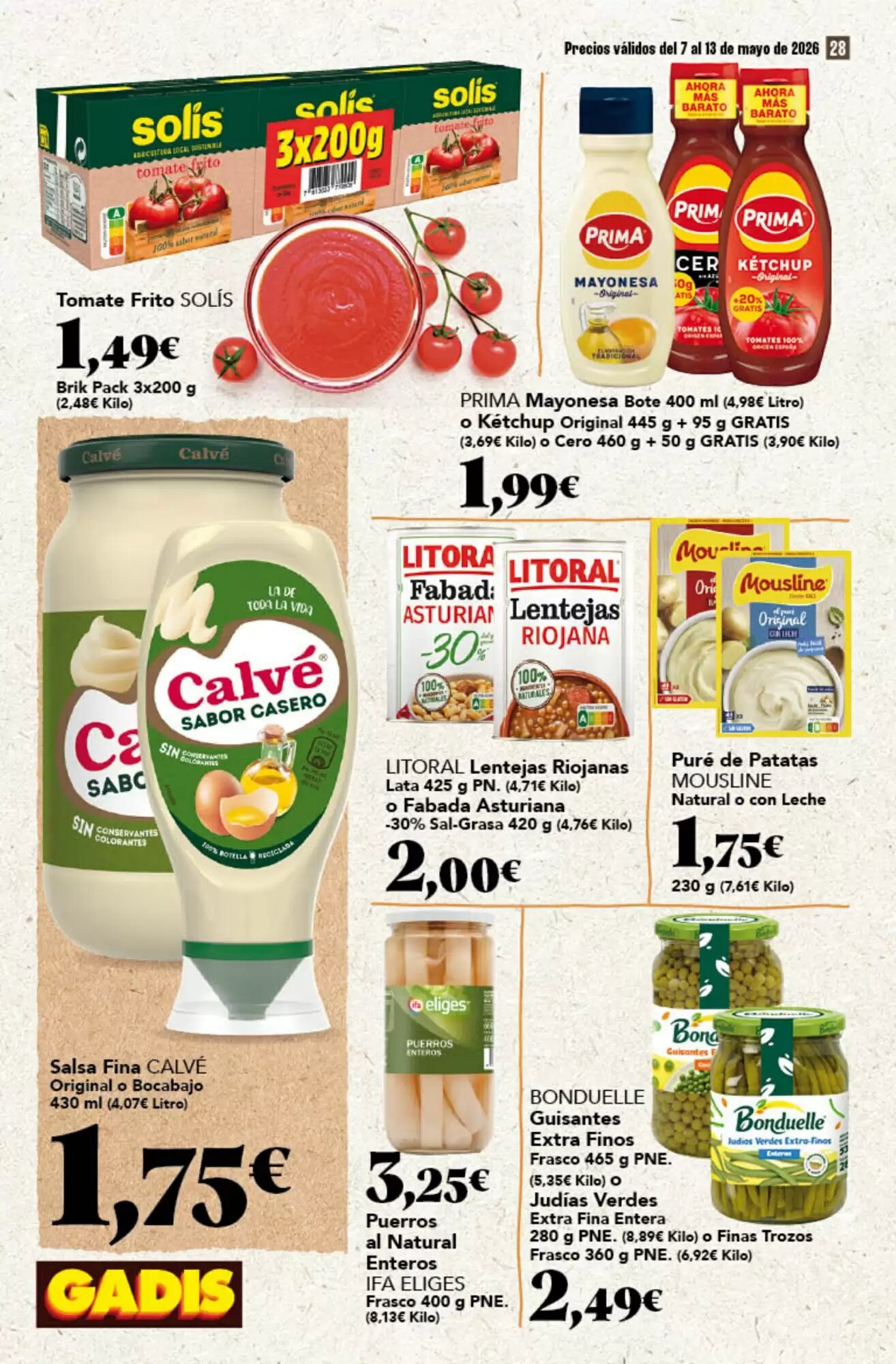 Folleto promocional de Gadis válido desde el 07/05/2026 - Página 28.
