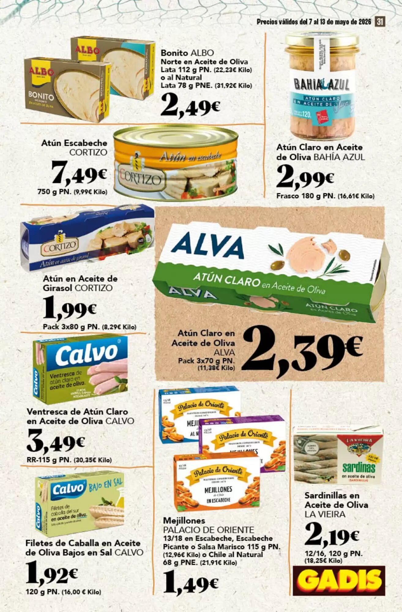 Folleto promocional de Gadis válido desde el 07/05/2026 - Página 31.