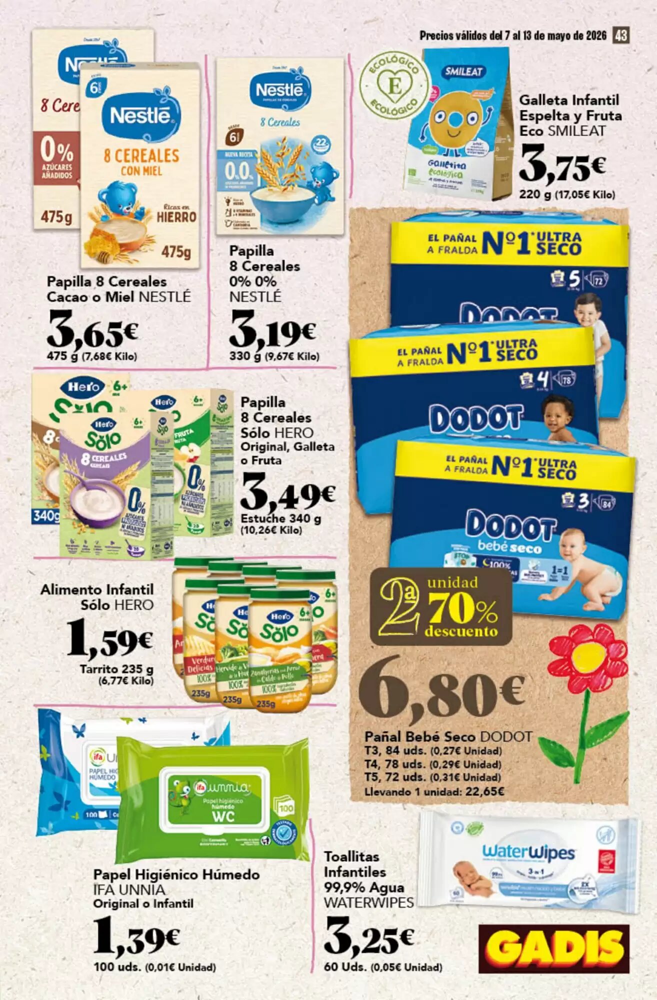 Folleto promocional de Gadis válido desde el 07/05/2026 - Página 43.