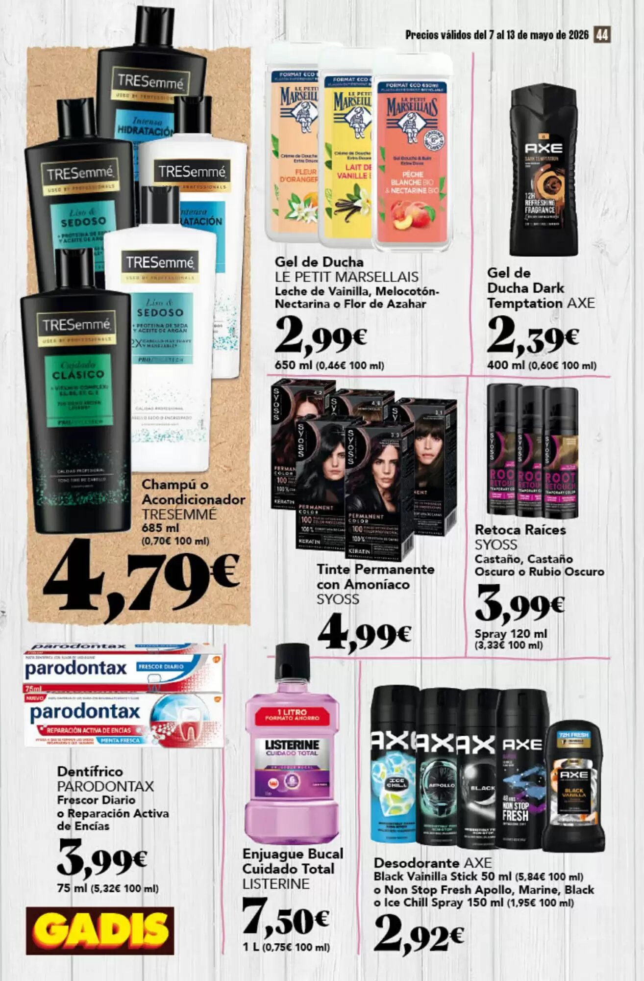 Folleto promocional de Gadis válido desde el 07/05/2026 - Página 44.
