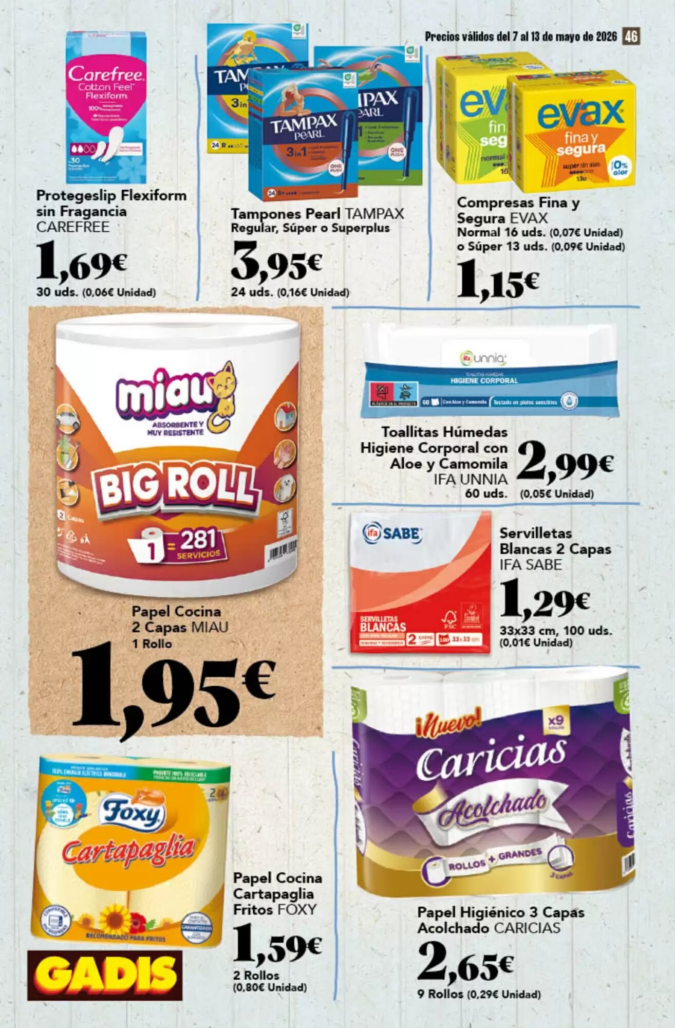 Folleto promocional de Gadis válido desde el 07/05/2026 - Página 46.