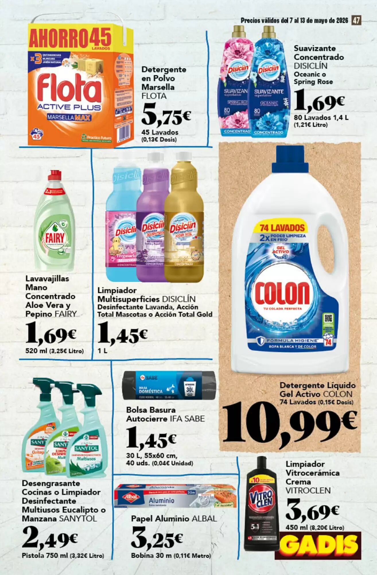 Folleto promocional de Gadis válido desde el 07/05/2026 - Página 47.