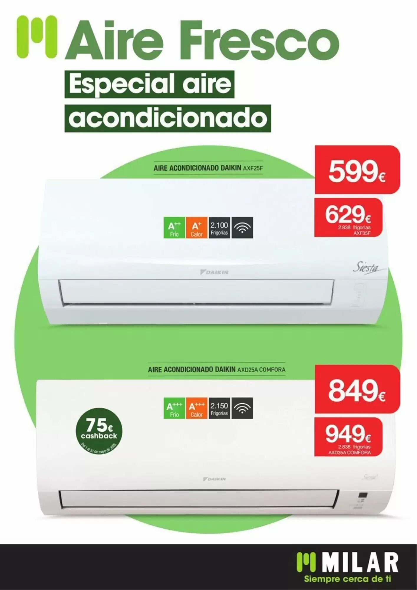 Folleto promocional de Milar válido desde el 08/05/2026 - Página 1.