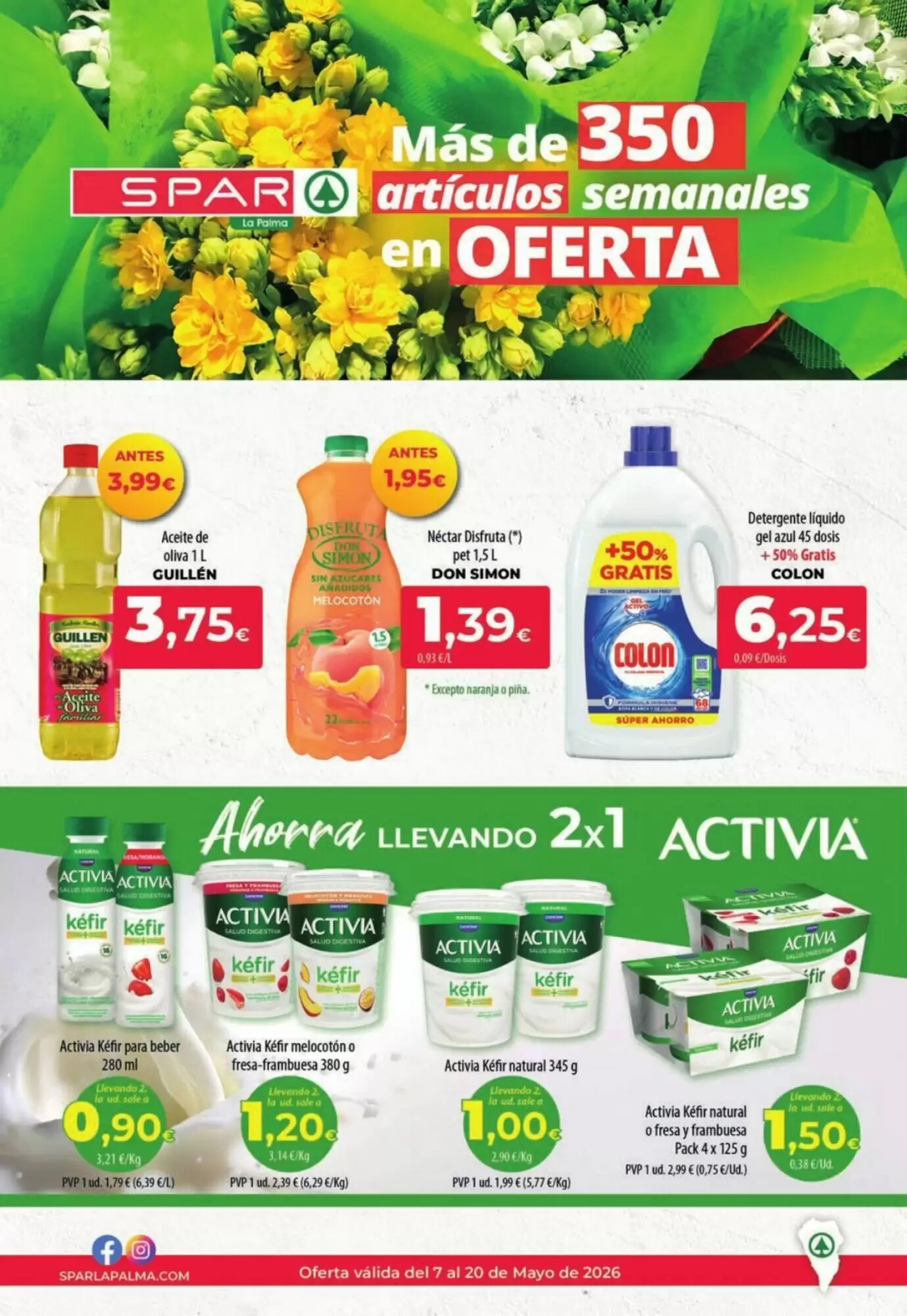 Folleto promocional de Spar La Palma válido desde el 08/05/2026 - Página 1.