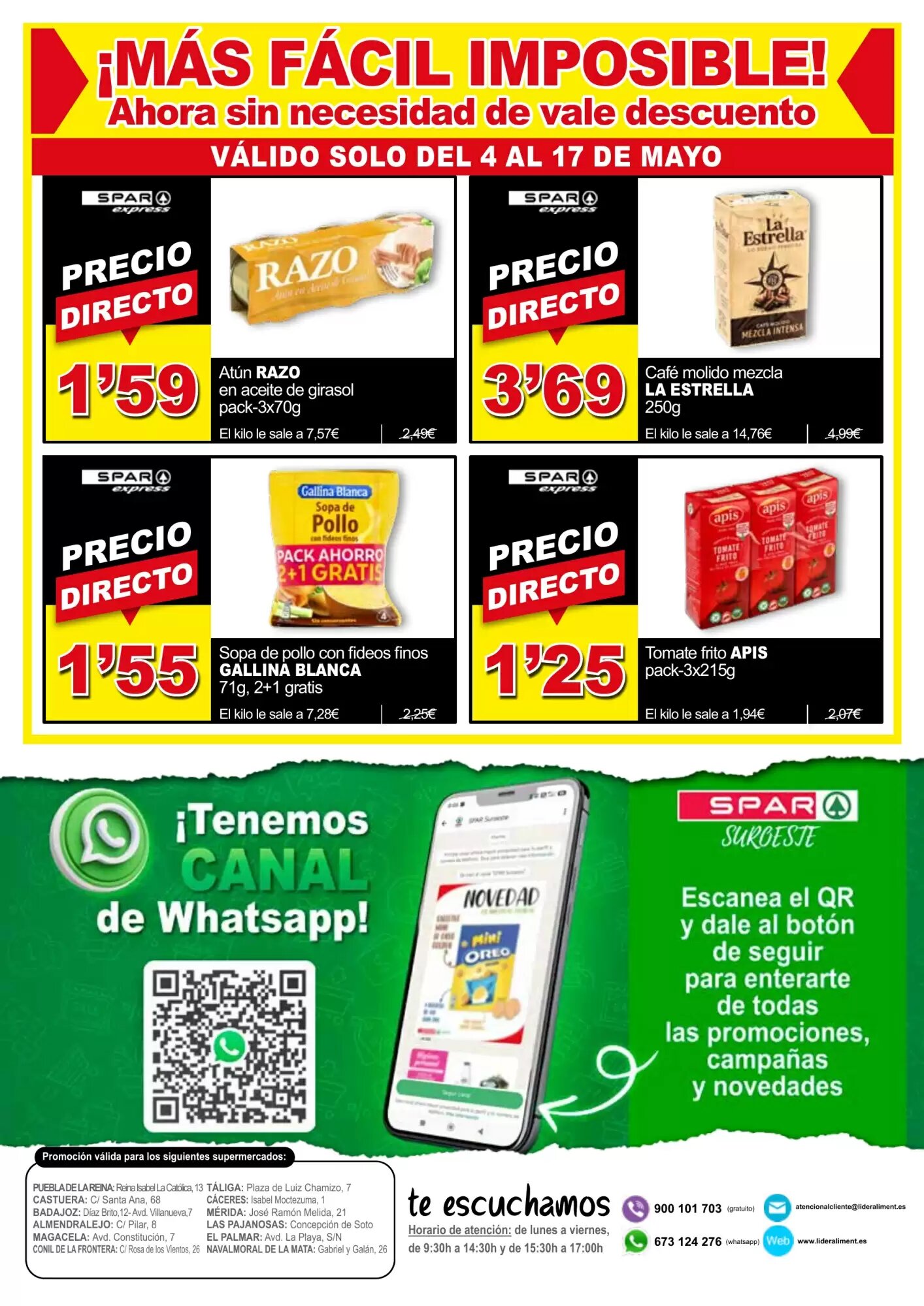 Folleto promocional de Spar válido desde el 11/05/2026 - Página 4.